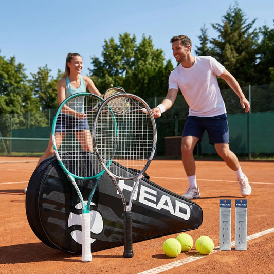 2 personnes jouent raquette de tennis