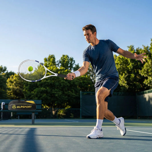 joueur professionnel avec raquette de tennis