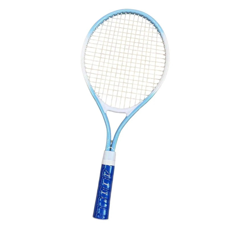 Raquette de tennis bleue