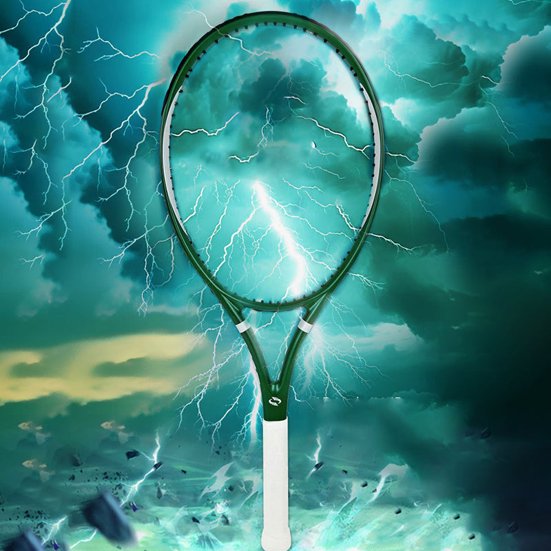 Raquette tennis fond eclairs