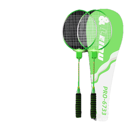 Raquettes badminton lumineuses vertes x 2