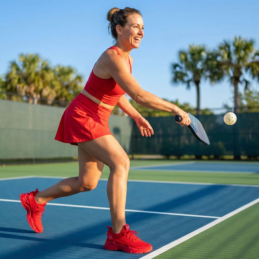 Chaussure tennis femme rouge
