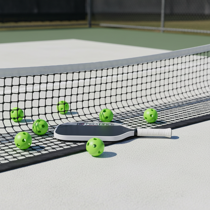 Pickleball raquette sur filet
