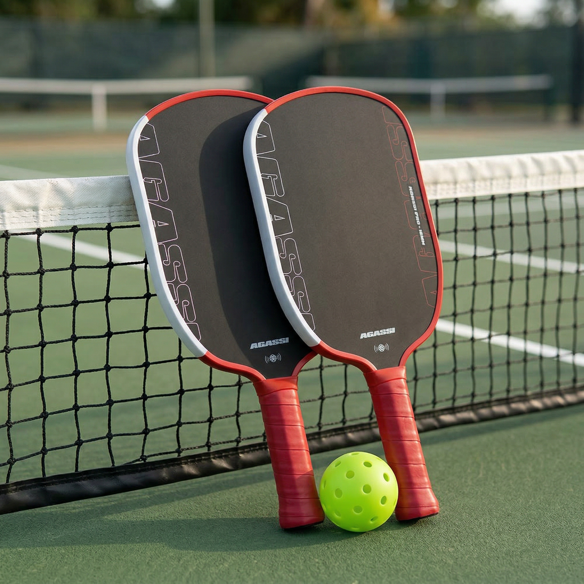 Pickleball raquette sur terrain
