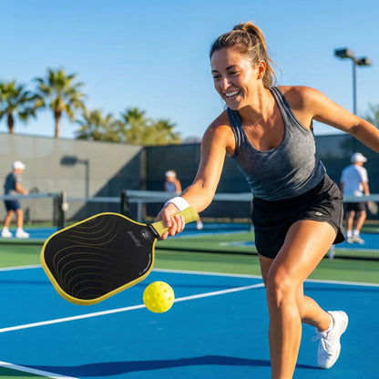 Raquette pickleball jaune