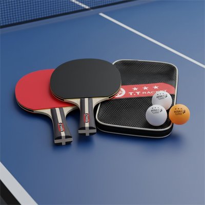Raquette tennis de table manche long