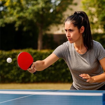 Raquette tennis de table precision concentration
