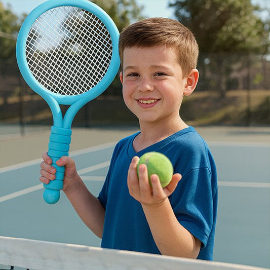 Raquette tennis enfant bleue