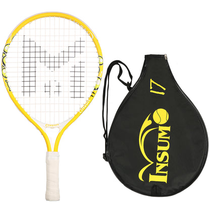 Raquette tennis enfant jaune avec etui