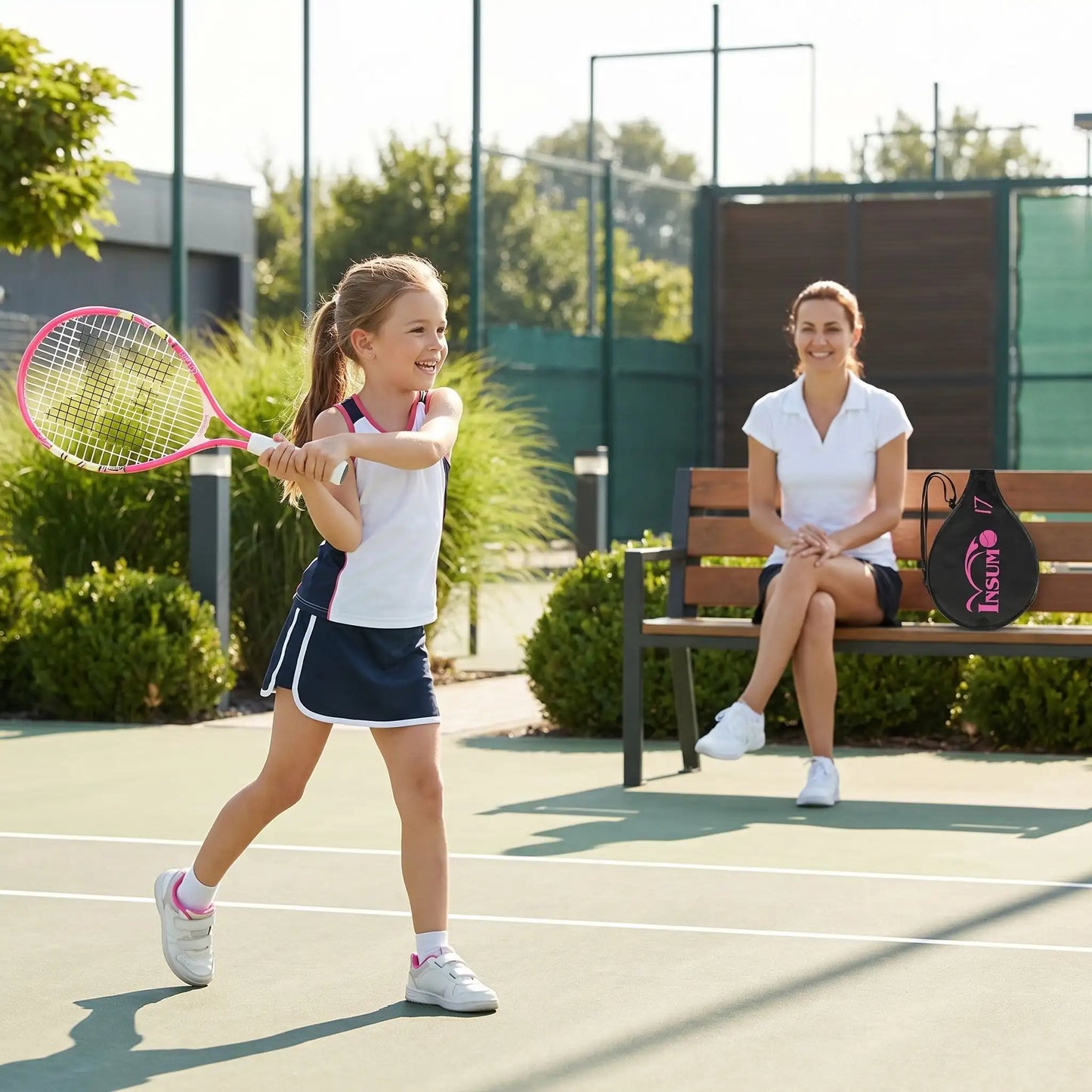 Raquette tennis enfant légère rose
