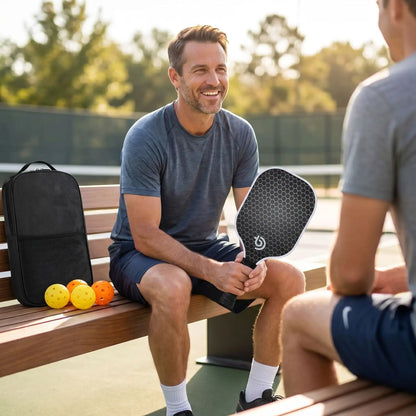 Repos après match avec pickleball raquettes