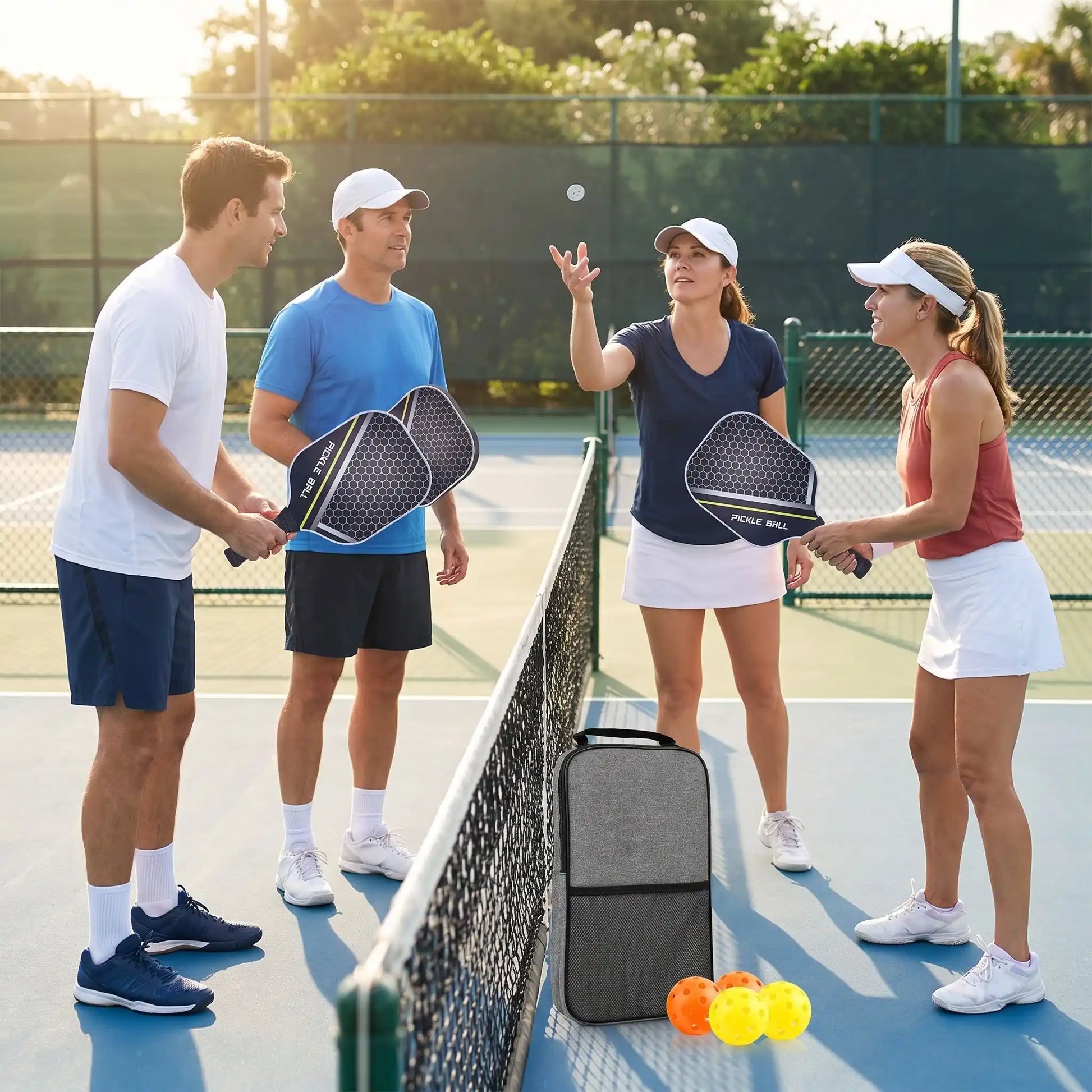 Tirage au sort avec pickleball raquettes